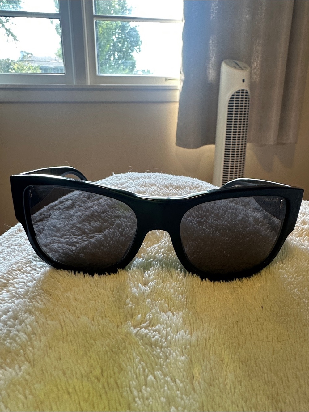 Versace Black Oversized Cat Eye Sunglasses